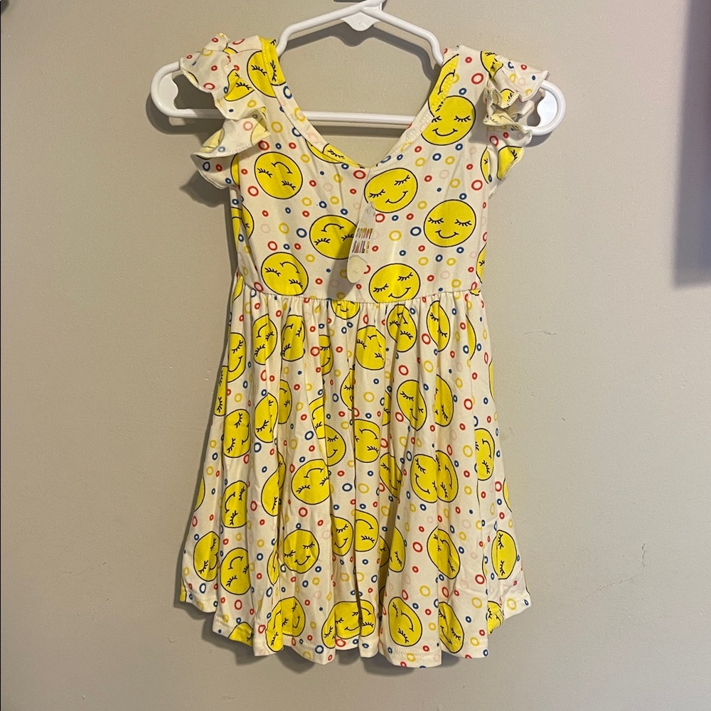 Dot Dot Smile Yellow Polka Dot Kids Dress 12/24 month girls